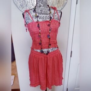 Elan Orange Short Set